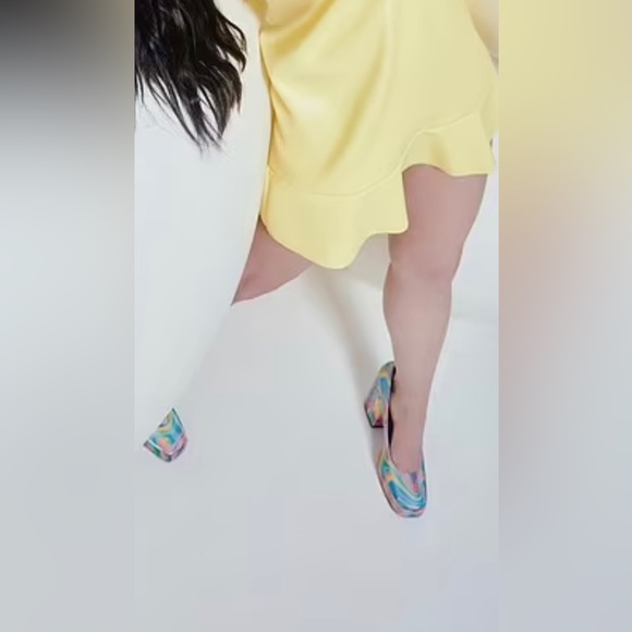 🌸NEW KATTY PERRY 🌈 Rainbow 🌈 Multi SHOES 👠 Sz 8 With Box. - Picture 8 of 12